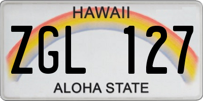 HI license plate ZGL127