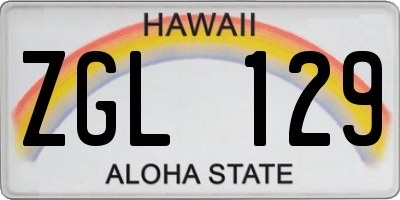 HI license plate ZGL129