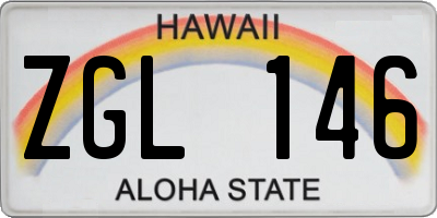 HI license plate ZGL146