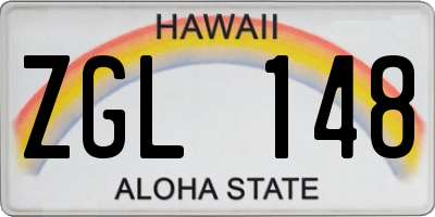 HI license plate ZGL148