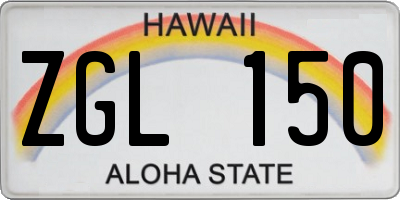 HI license plate ZGL150