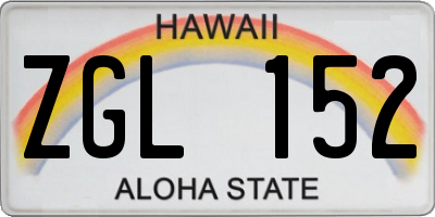 HI license plate ZGL152