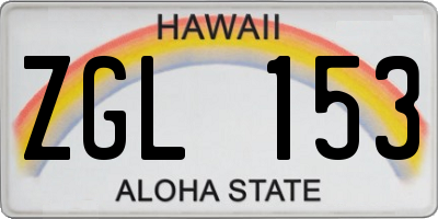 HI license plate ZGL153