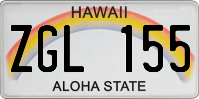 HI license plate ZGL155