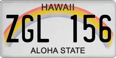 HI license plate ZGL156