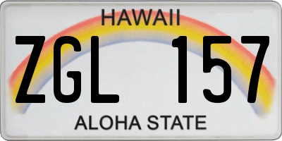 HI license plate ZGL157