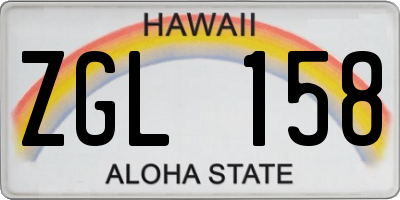 HI license plate ZGL158