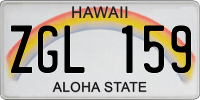 HI license plate ZGL159