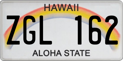 HI license plate ZGL162