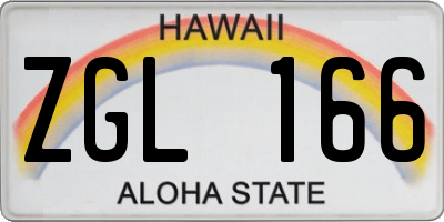 HI license plate ZGL166