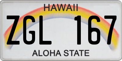 HI license plate ZGL167