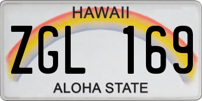 HI license plate ZGL169