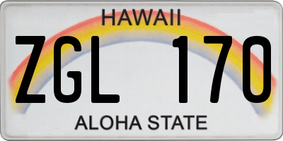 HI license plate ZGL170