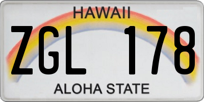 HI license plate ZGL178