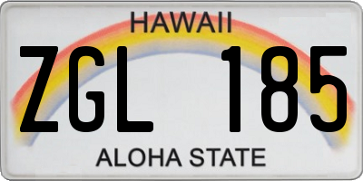 HI license plate ZGL185
