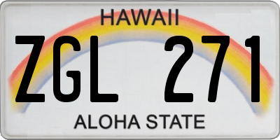 HI license plate ZGL271