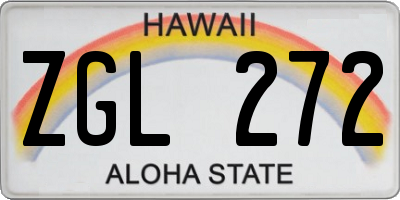 HI license plate ZGL272