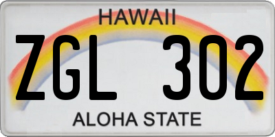 HI license plate ZGL302