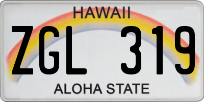 HI license plate ZGL319