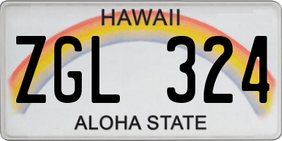 HI license plate ZGL324