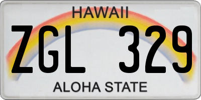 HI license plate ZGL329