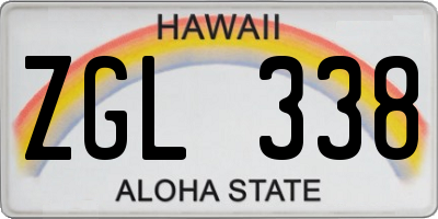 HI license plate ZGL338