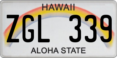 HI license plate ZGL339