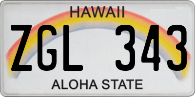 HI license plate ZGL343