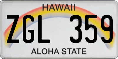 HI license plate ZGL359