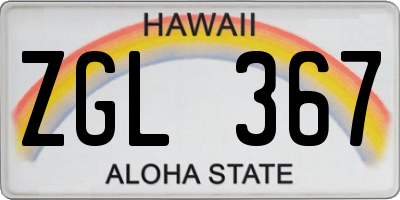 HI license plate ZGL367