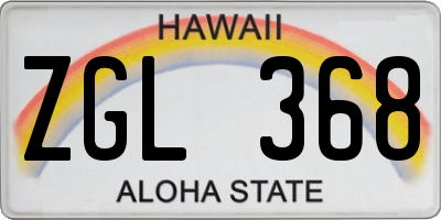 HI license plate ZGL368
