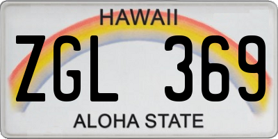HI license plate ZGL369