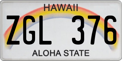 HI license plate ZGL376