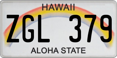 HI license plate ZGL379