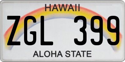 HI license plate ZGL399