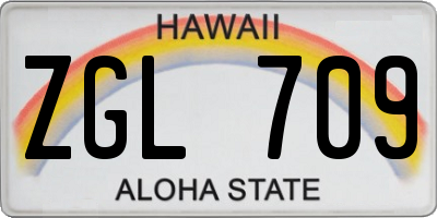 HI license plate ZGL709