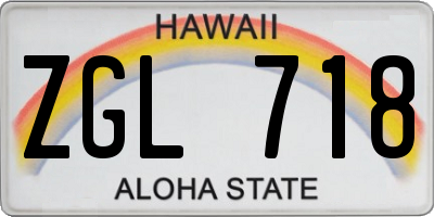 HI license plate ZGL718