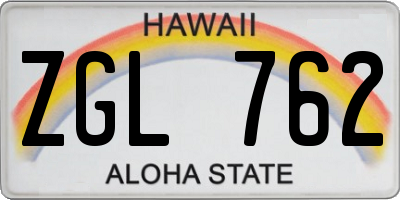 HI license plate ZGL762