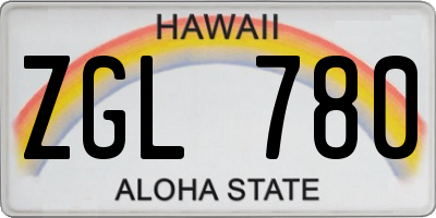 HI license plate ZGL780