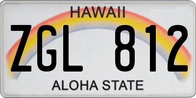 HI license plate ZGL812