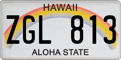 HI license plate ZGL813
