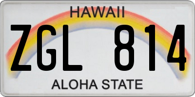 HI license plate ZGL814
