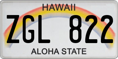 HI license plate ZGL822