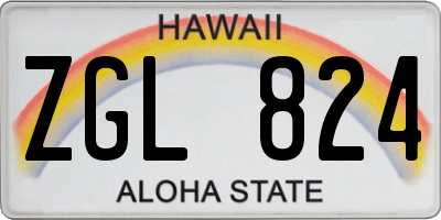 HI license plate ZGL824