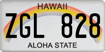 HI license plate ZGL828