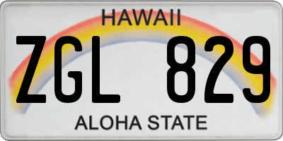 HI license plate ZGL829