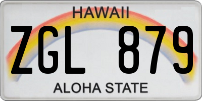 HI license plate ZGL879