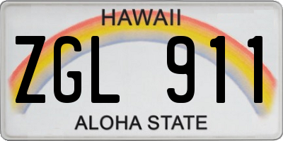 HI license plate ZGL911
