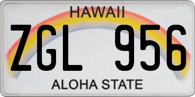 HI license plate ZGL956