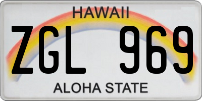 HI license plate ZGL969